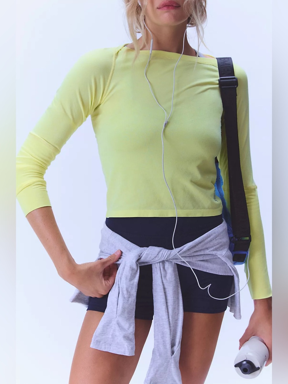 NWOT FREE PEOPLE MOVEMENT Up Next Long Sleeve | Neon Citrus MSRP $50 Size XS/S